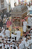 Festa di Sant Agata   procession of Devoti with the golden statue of the saint